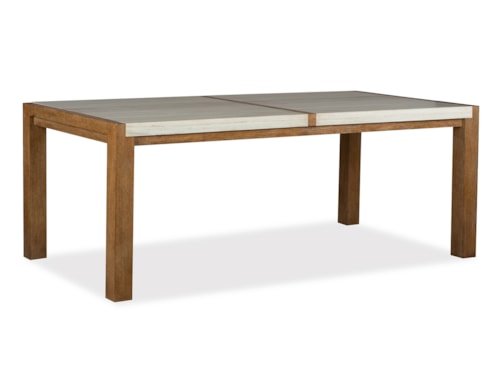 Transitional Dining Table with Marble Top