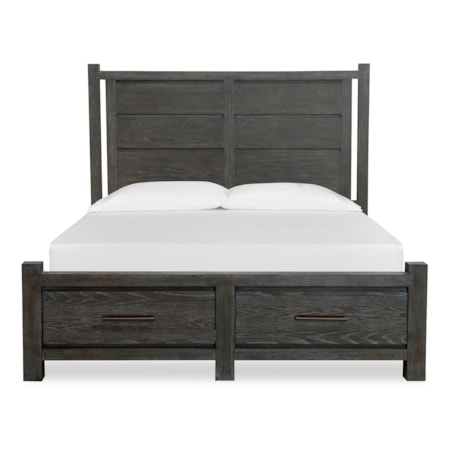 King Panel Storage Bed