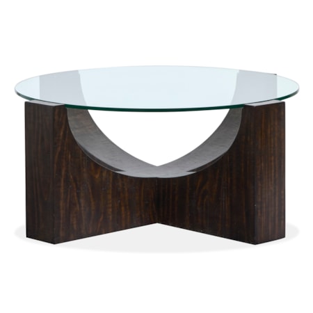 Round Cocktail Table W/Casters
