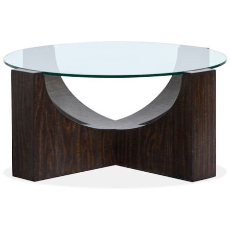 Round Cocktail Table W/Casters