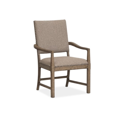 Dining Arm Chair with Upholstered Back/Seat