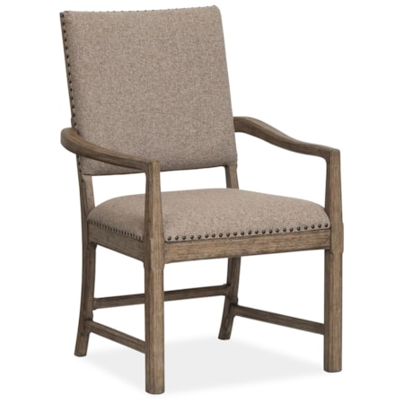 Dining Arm Chair with Upholstered Back/Seat