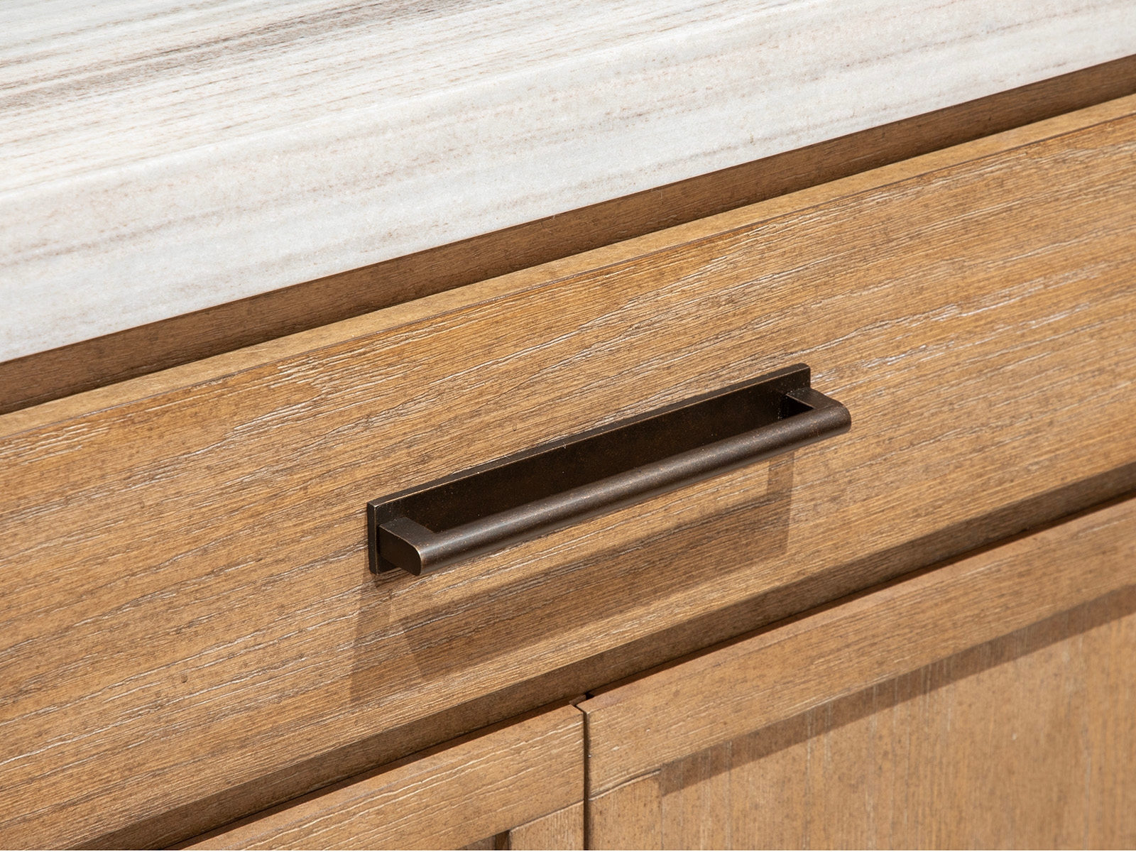 4-Door Marble Top Sideboard