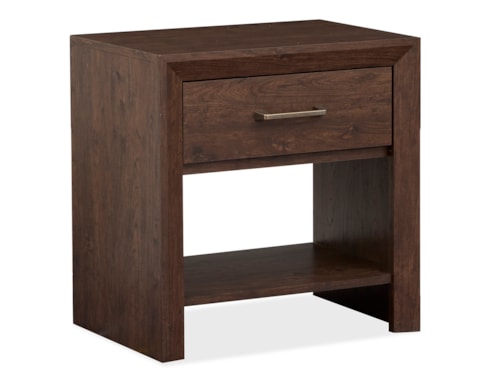 Transitional Single Drawer Nightstand with English Dovetail Drawers