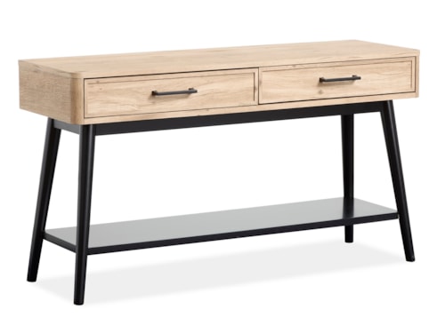Contemporary Rectangular Sofa Table with 2 Drawers