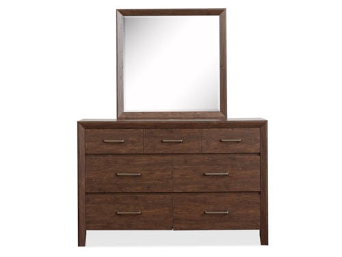Transitional 7-Dresser with Portrait Mirror
