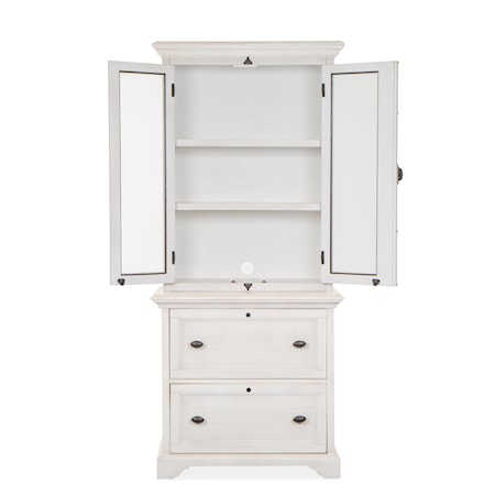 2-Drawer Lateral File Cabinet and Hutch