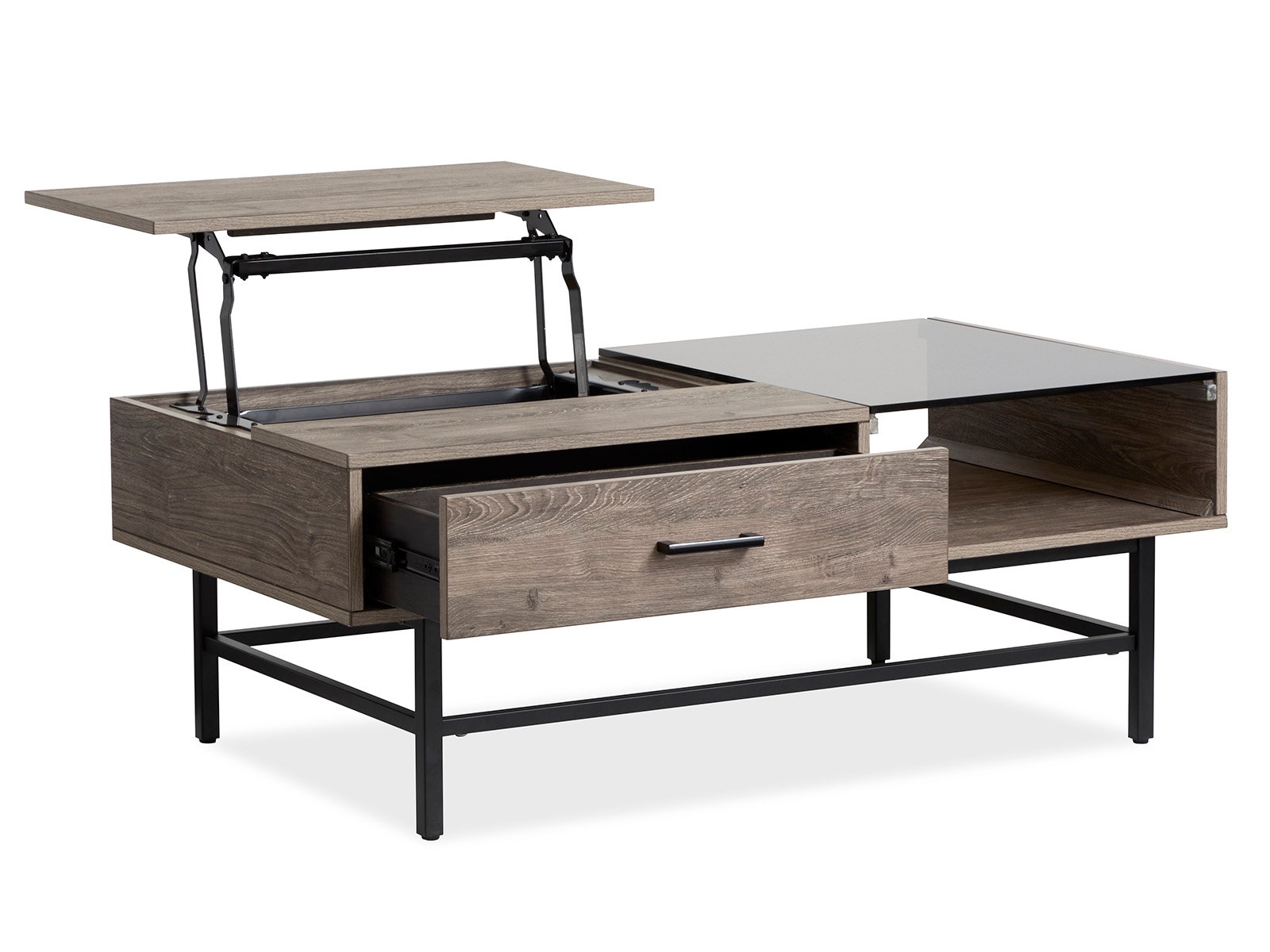 1-Drawer Rectangular Lift-Top Cocktail Table