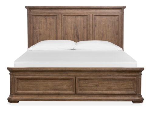 Transitional Queen Panel Bed
