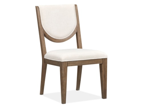 Contemporary Dining Side Chair with Upholstered Seat and Back