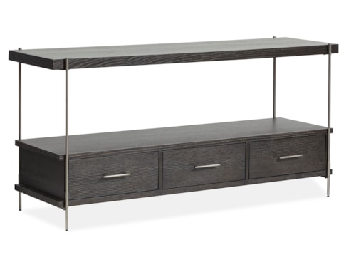 Industrial 3-Drawer Sofa Table