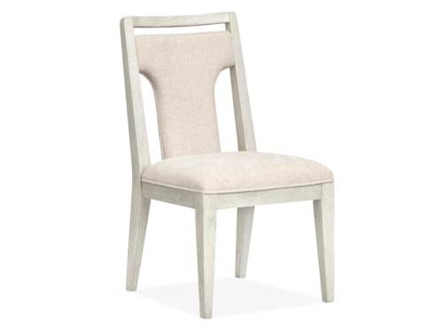 Contemporary Dining Side Chair with Upholstered Splat Back