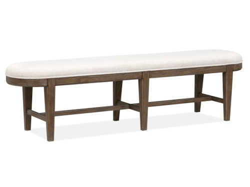 Contemporary Bench with Upholstered Seat