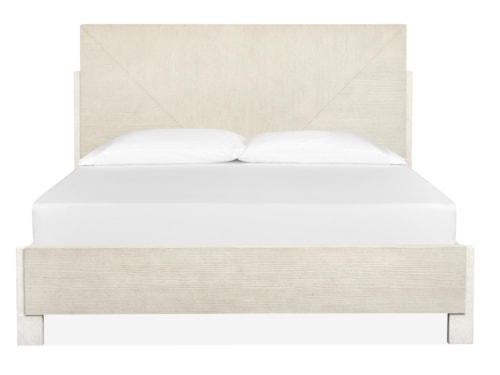 Contemporary California King Panel Bed with Resin Posts