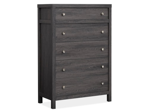 Casual Contemporary 5-Drawer Chest with English Dovetail Design