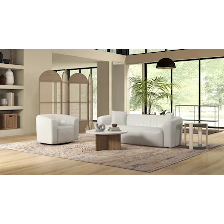 Sofa and Swivel Chair Set