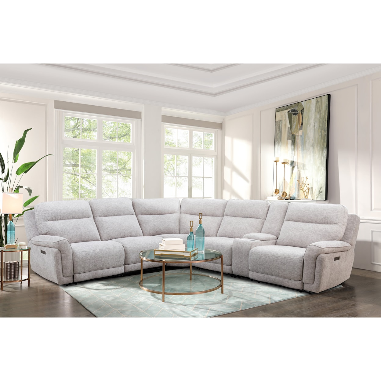 Cheers 70043 0-Gravity Power Reclining Sectional