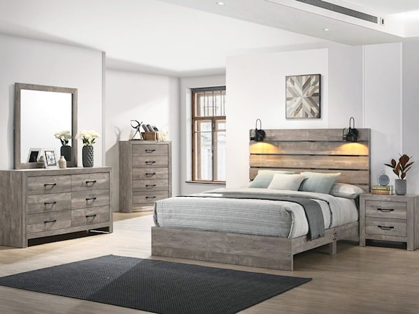 5 Piece Full Bedroom Set with Dresser