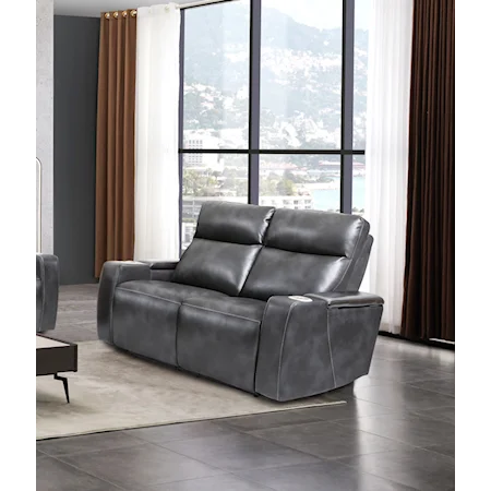 0-Gravity Power Reclining Console Loveseat with Power Headrest