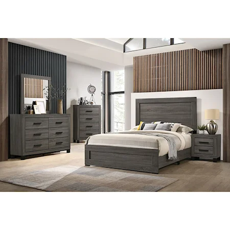 3 Piece Queen Panel Bed, Nightstand and Dresser Bedroom Set