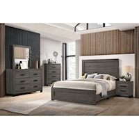 3 Piece Full Panel Bed, Nightstand, Dresser and Chest Bedroom Set