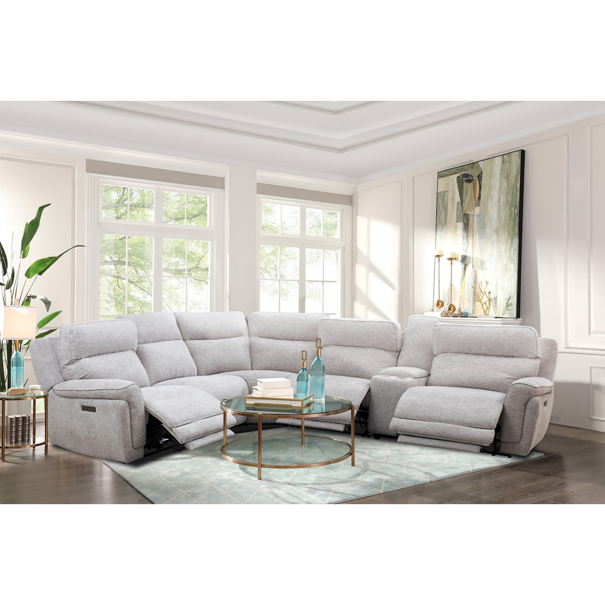 Cheers 70043 0-Gravity Power Reclining Sectional