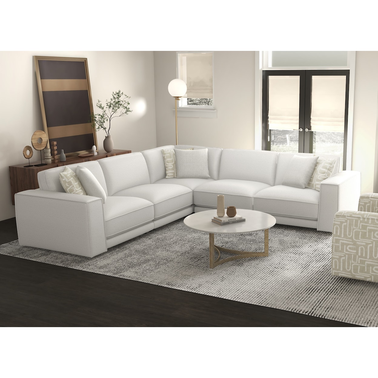 Kuka Home Nomad 5 Piece Sectional Sofa