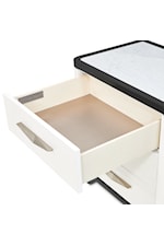 Michael Amini Tuxedo Contemporary 3-Drawer Nightstand with Soft Close Drawers