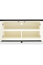 Michael Amini Tuxedo Contemporary 2-Piece Sideboard and Mirror Set with Soft Closing Drawers