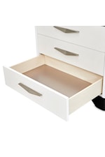 Michael Amini Tuxedo Contemporary 2-Piece Dresser and Mirror Set with Soft Close Drawers