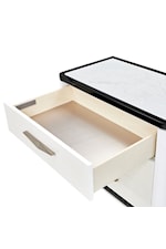 Michael Amini Tuxedo Contemporary 3-Drawer Nightstand with Soft Close Drawers