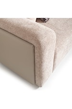 Michael Amini Canberra Transitional Upholstered Chair and a Half with Two Throw Pillows