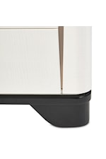 Michael Amini Tuxedo Contemporary 3-Drawer Nightstand with Marble Top