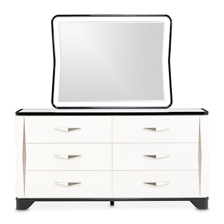 2-Piece Dresser and Mirror Set