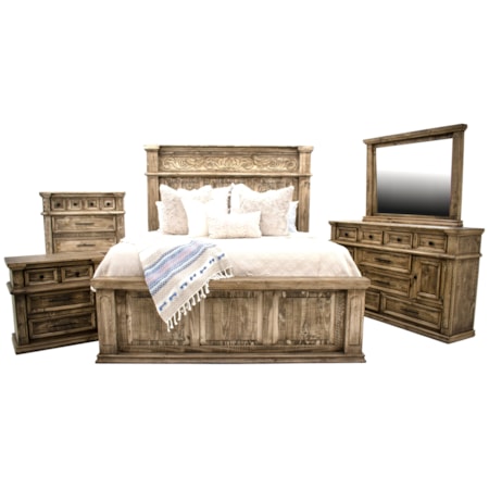 Gabriella Queen, Dresser, Mirror &Nightstand