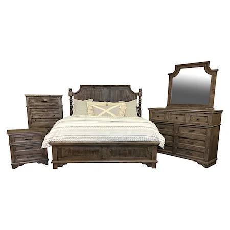 4 Piece Queen Panel Bedroom set