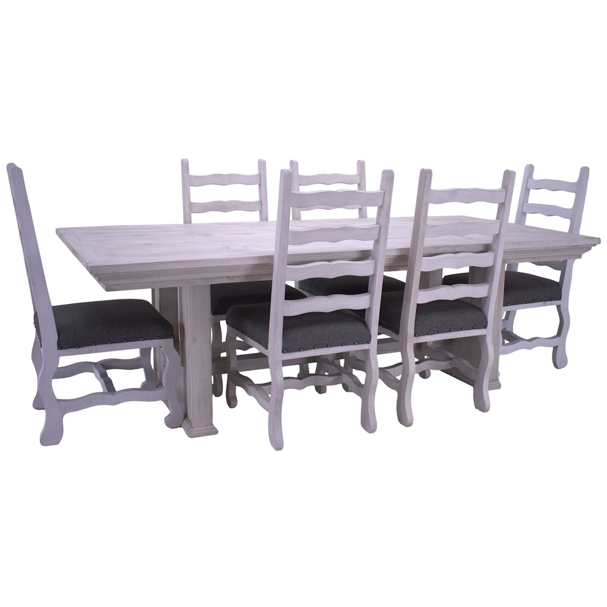 Vintage Andie Bone Andie Dining Table & 6 Chairs