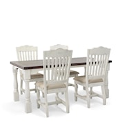 Marth New White with Ash 5 Piece Dining Set