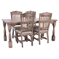 Martha Sandstone Dining Table & 5 Chairs