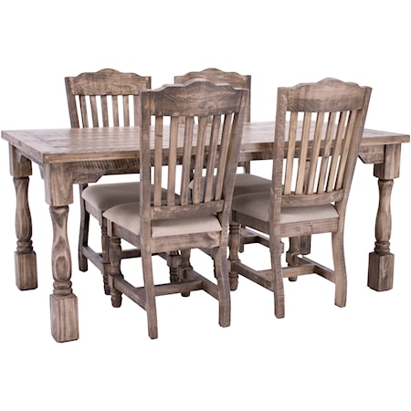 Martha Sandstone Dining Table & 5 Chairs