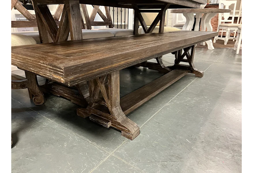 X Square X Barnwood Bench by Vintage at Lagniappe Home Store