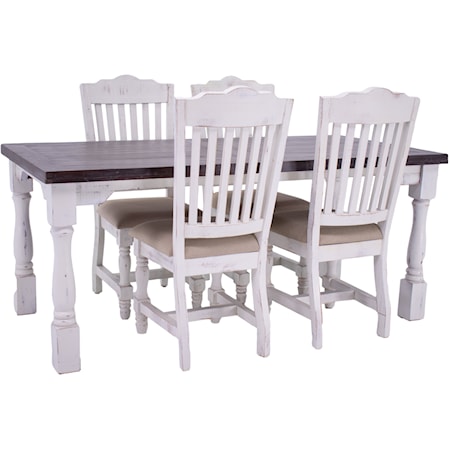 Martha Dining Table & 4 Chairs