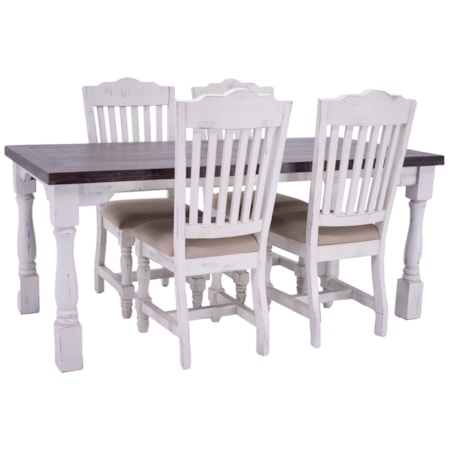 Martha Dining Table & 4 Chairs