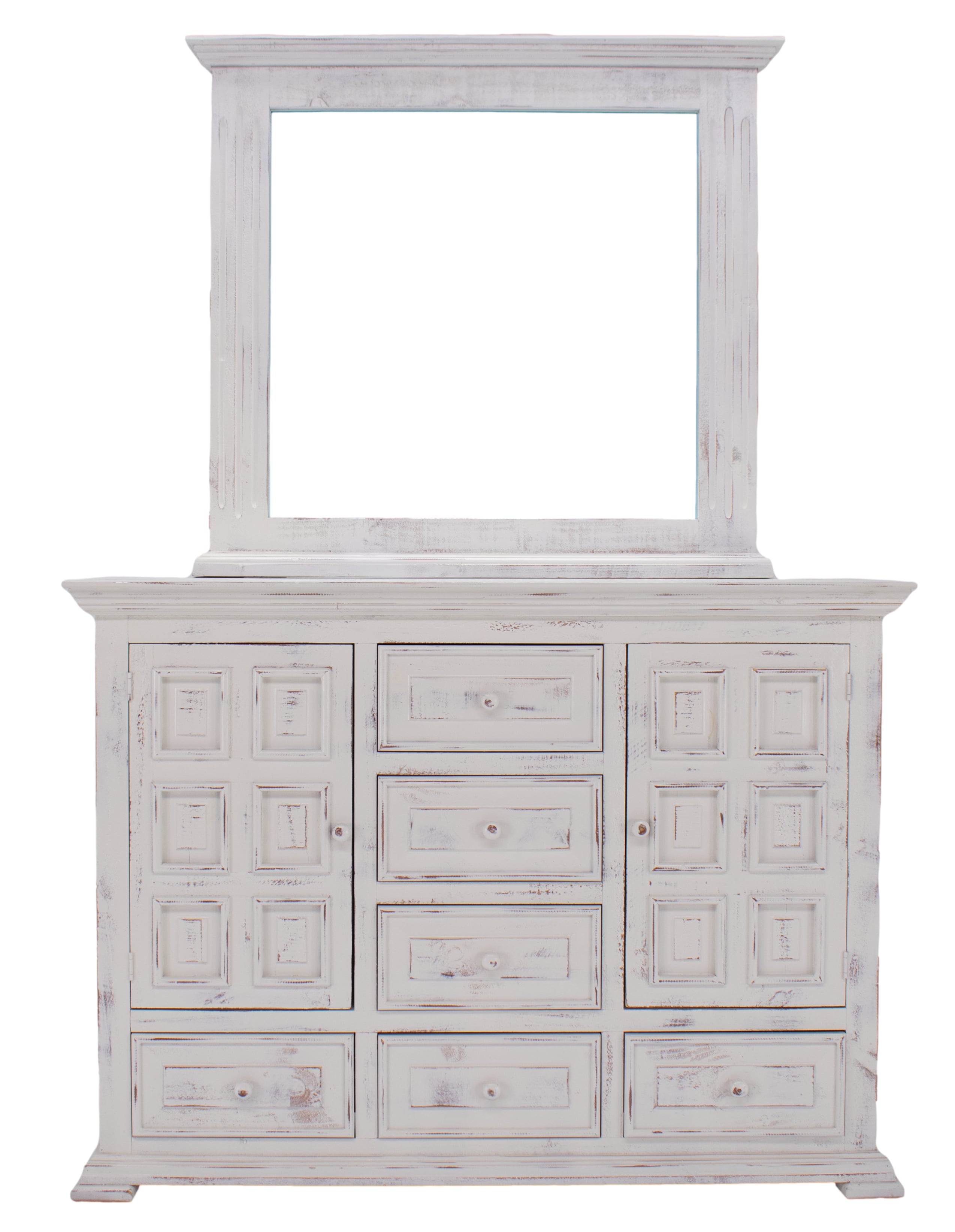 Chalet Queen Dresser Mirror &amp; Nightstand