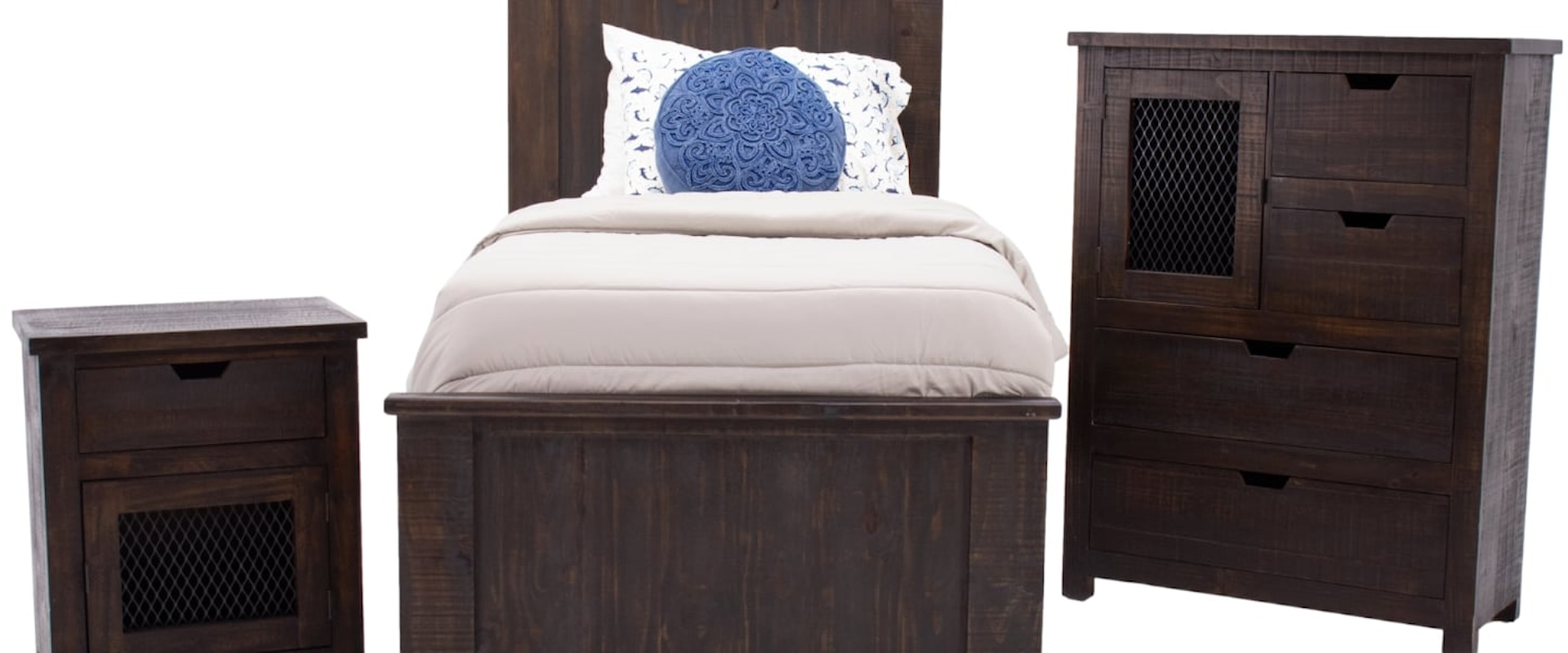 Brooks Full Bed, Chest & Nightstand