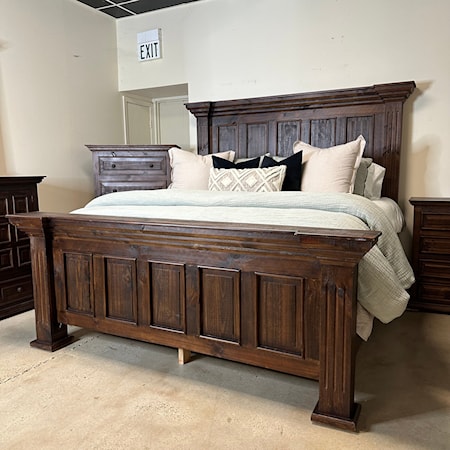 Chalet Walnut Panel King Bed