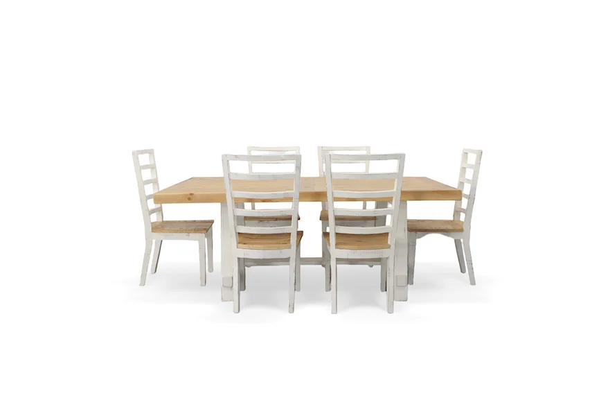 Farmhouse Farmhouse Table & 6 Chairs by Vintage at Johnson's Furniture