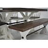 Vintage Warehouse Warehouse Dining Table, 4 Chairs & Bench