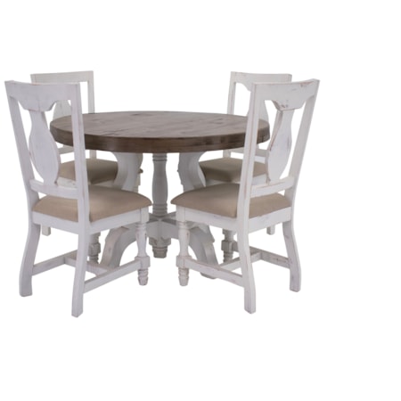 Tiffany NW/Granite Dining Table & 4 Chairs