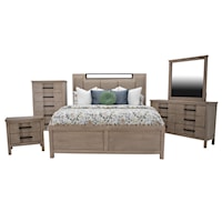Conway King Bed, Dresser, Mirror & Nightstand